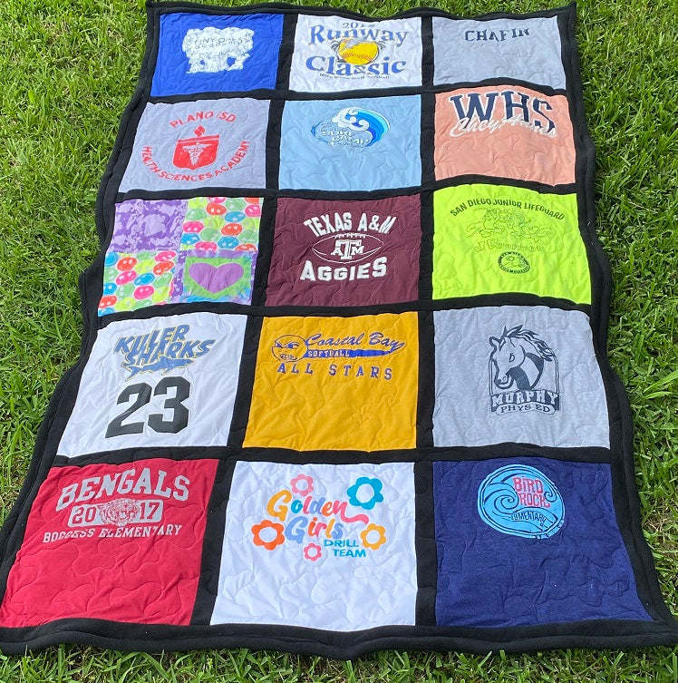 15 Square 15" T-shirt Quilt