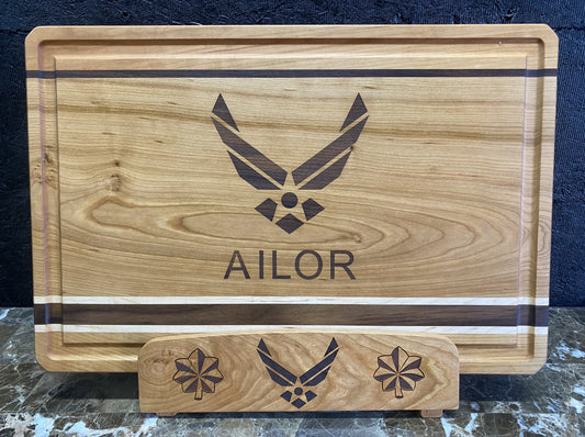 Air Force Cutting Board w/Stand "Lieutenant Colonel"