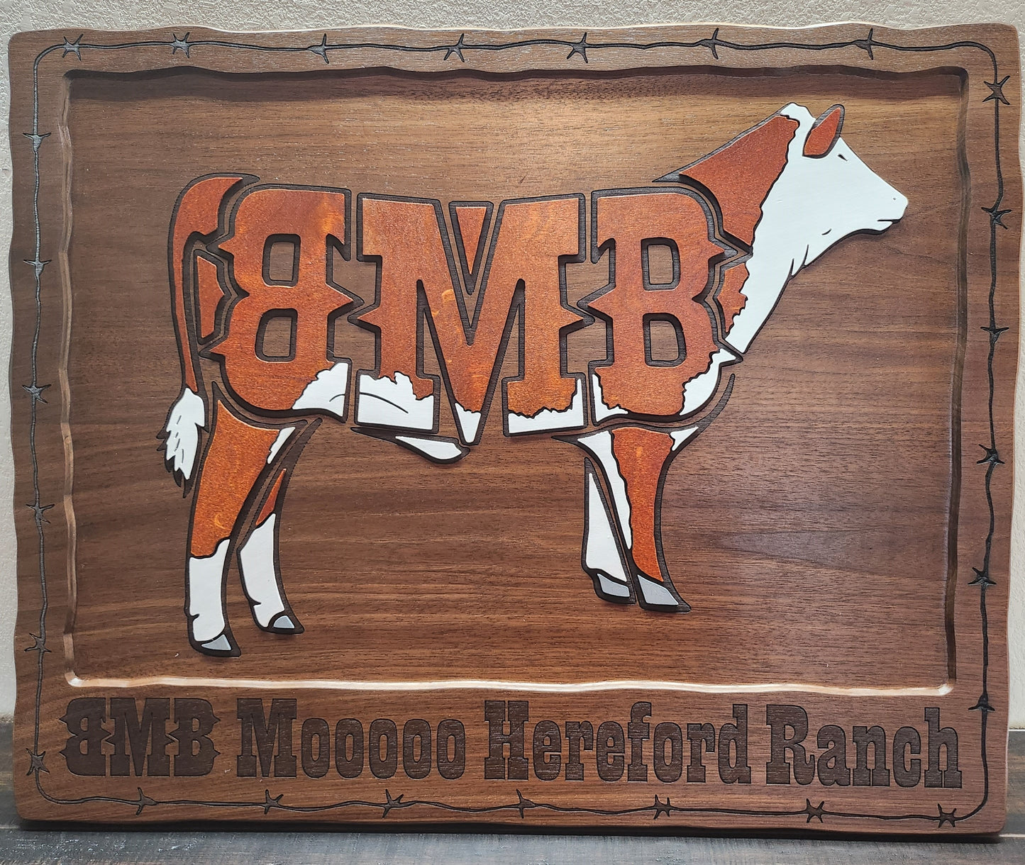 BMB Mooooo Hereford Ranch Sign