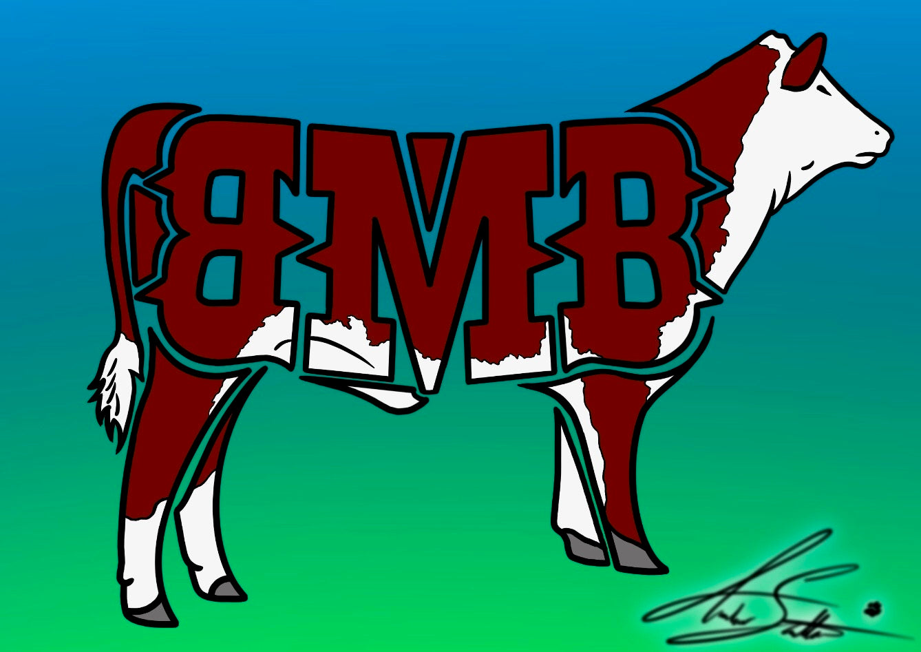 BMB Mooooo Hereford Ranch Sign