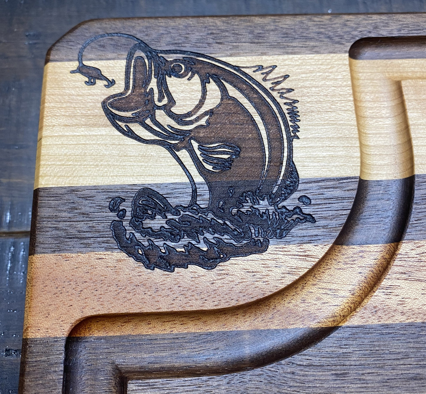 Fish Logo Cutting Board