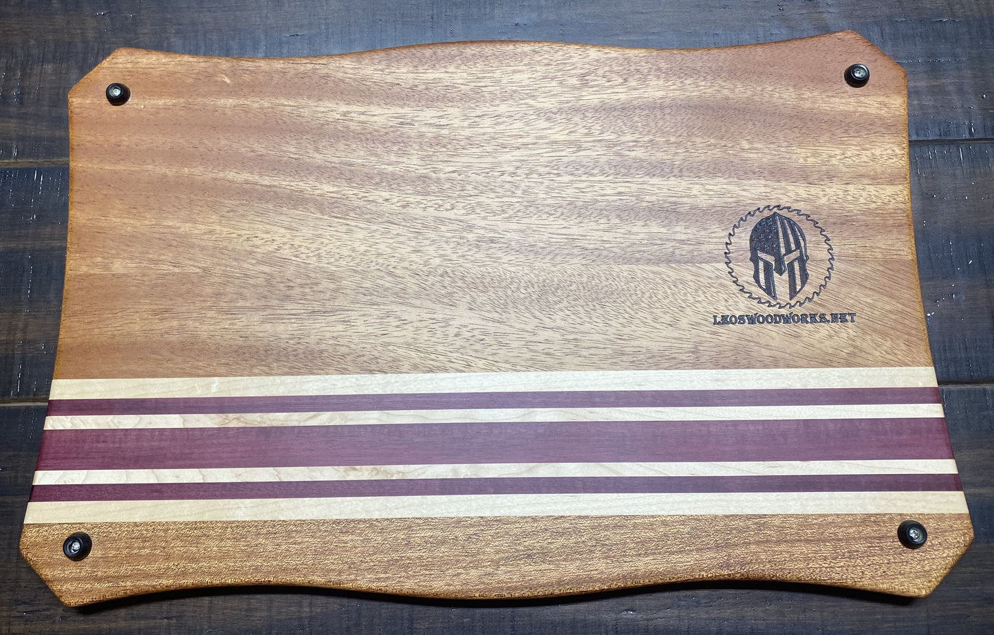 Monogrammed Charcuterie Board with Swirl, AM