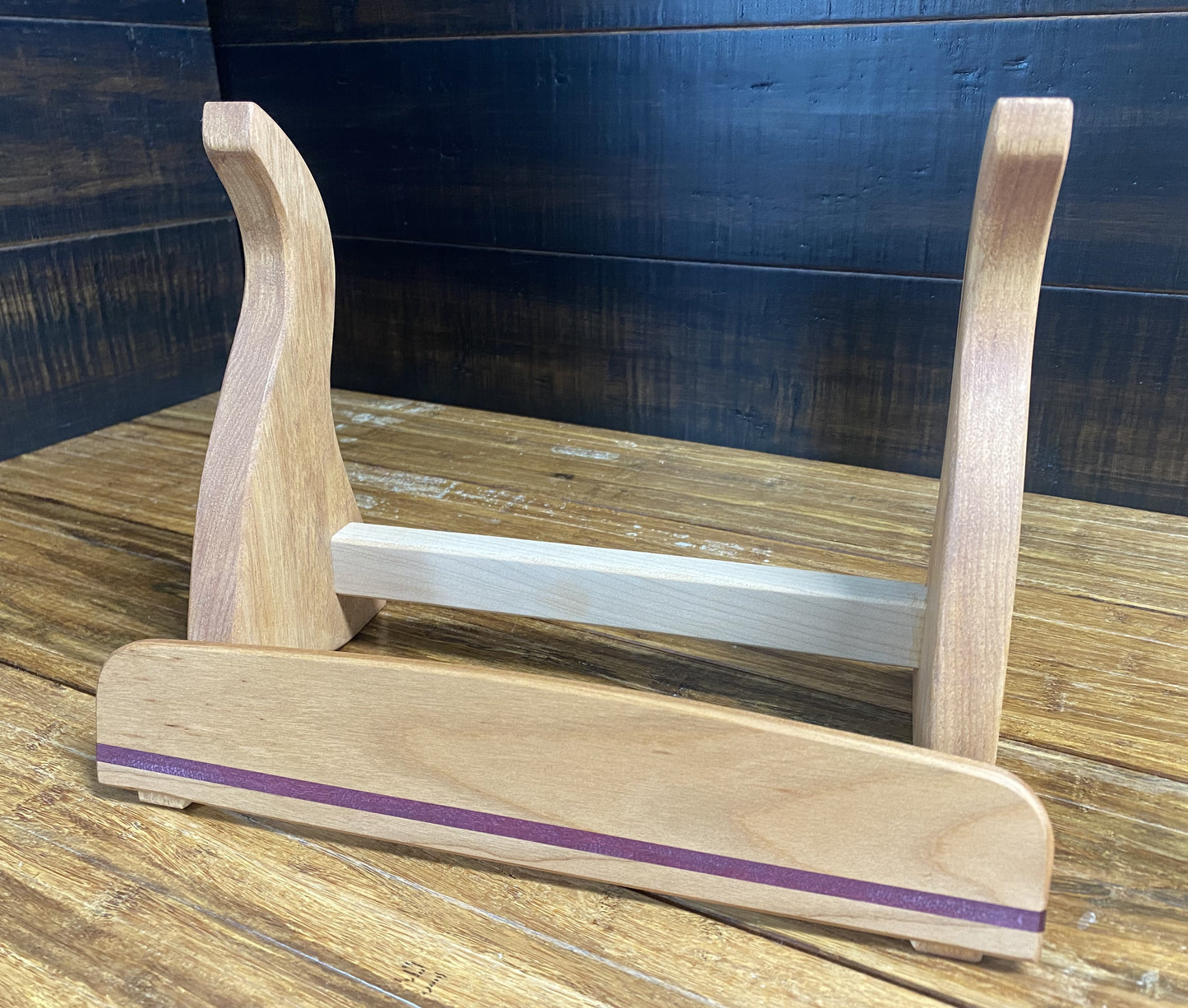 Purple Plaid Cutting Board W/Optional Stand