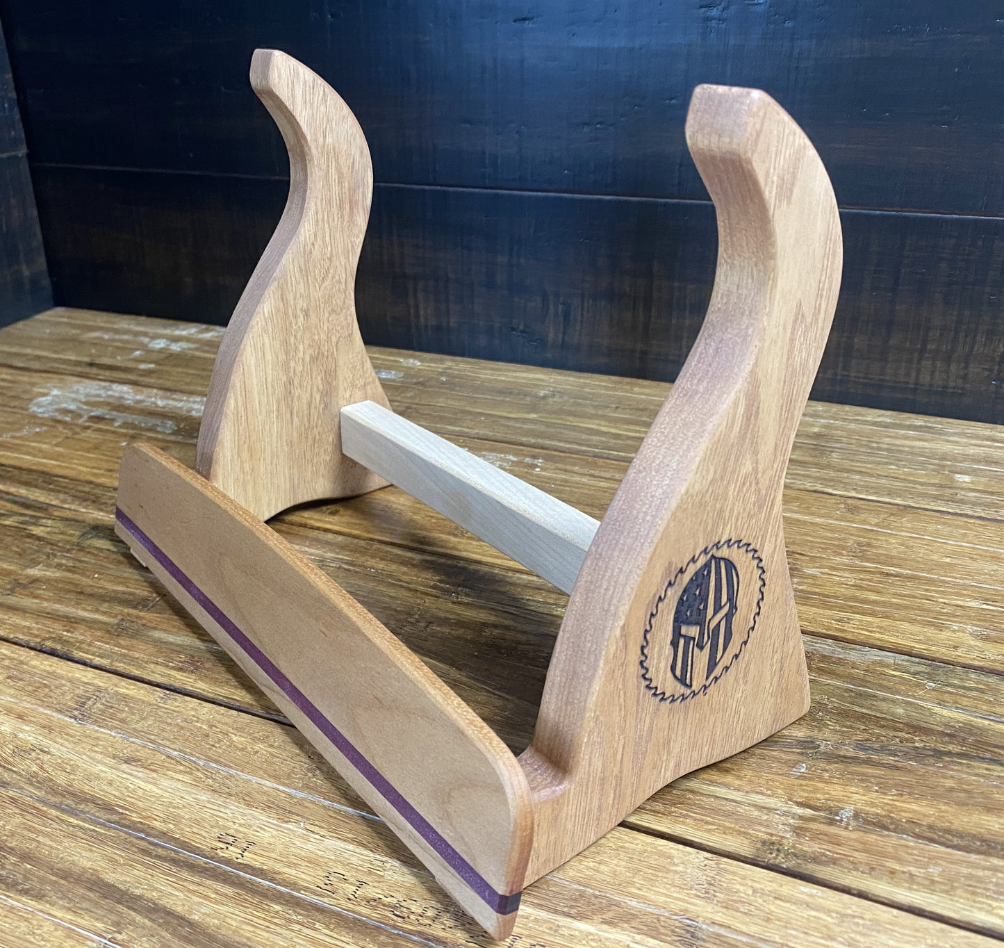 Purple Plaid Cutting Board W/Optional Stand