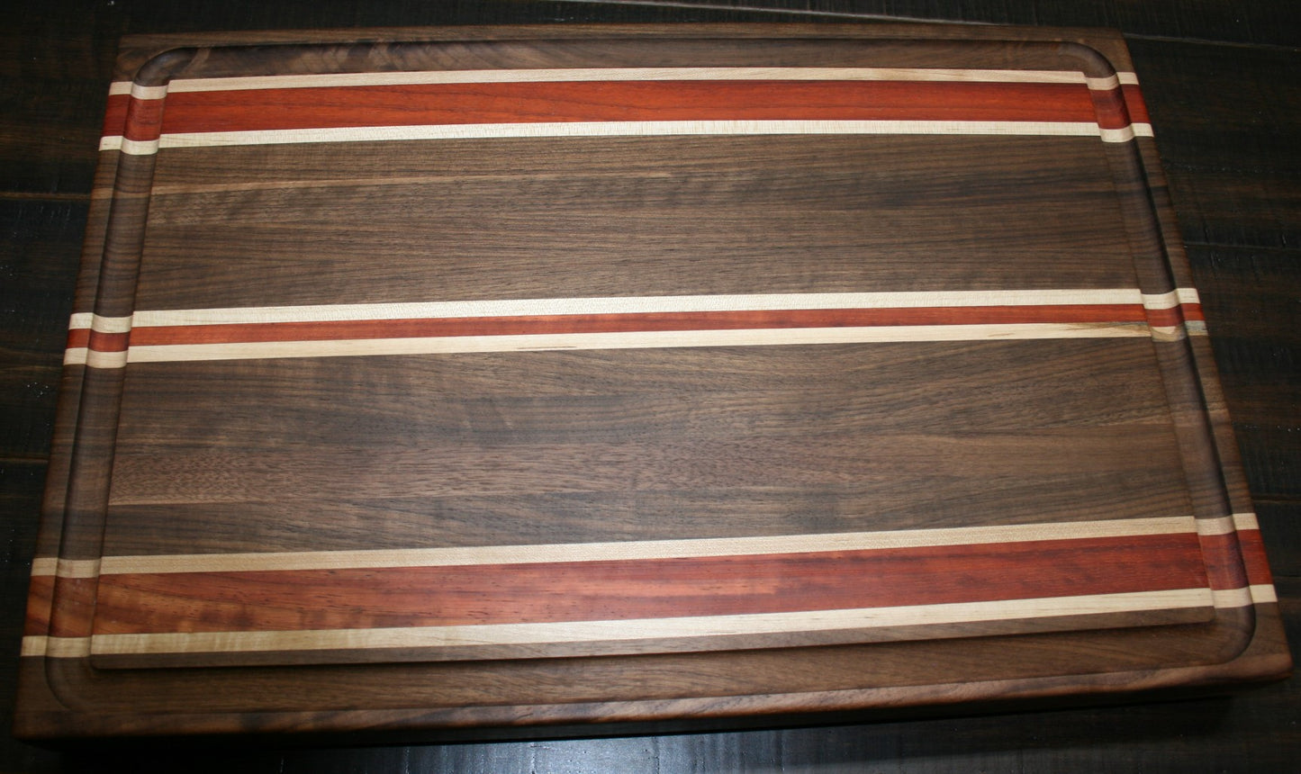 Strips of Walnut, Padauk and Maple