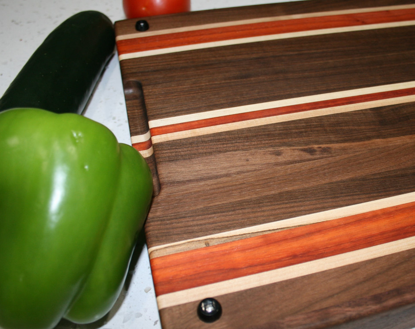 Strips of Walnut, Padauk and Maple