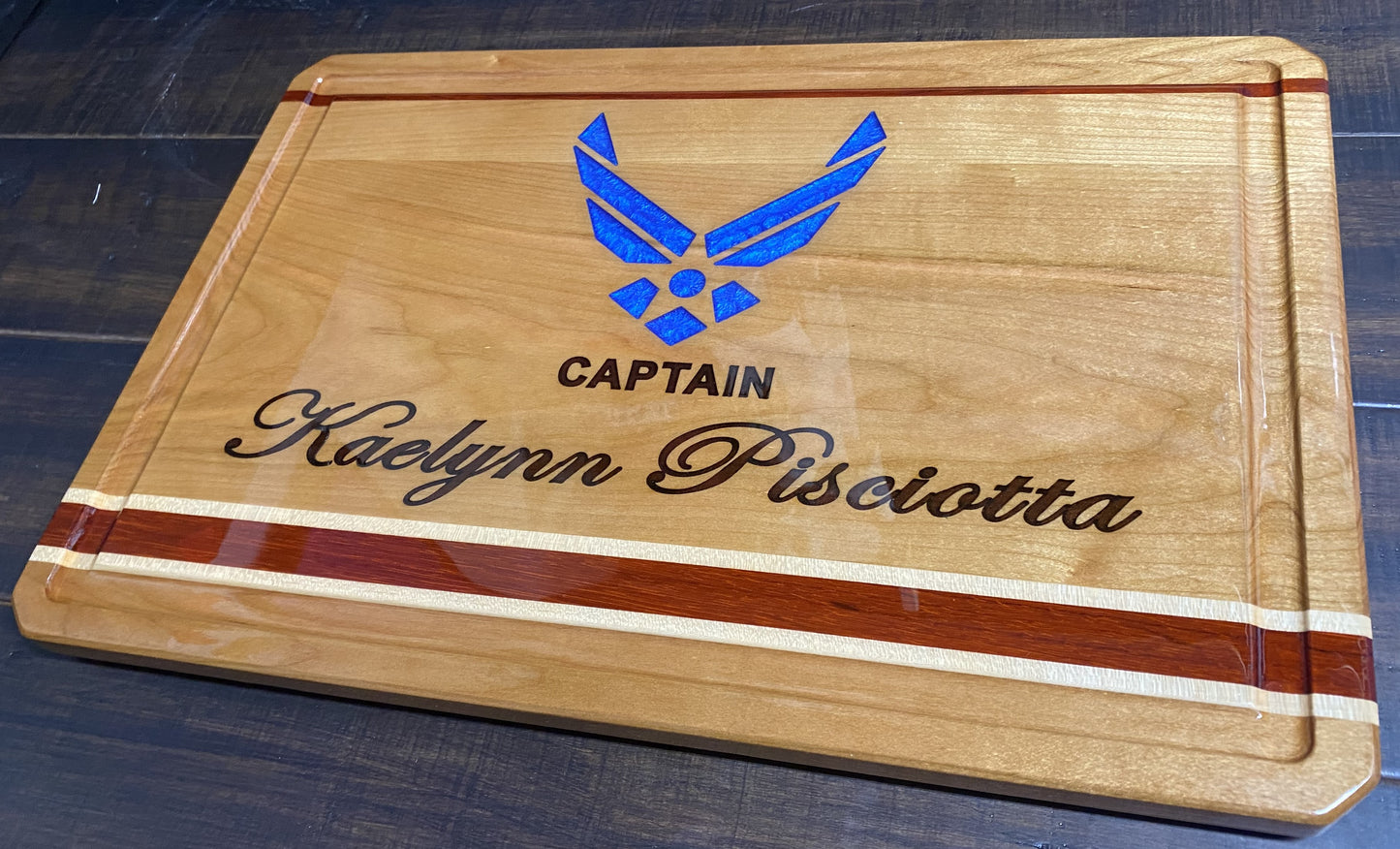 Air Force Cutting Board with Stand