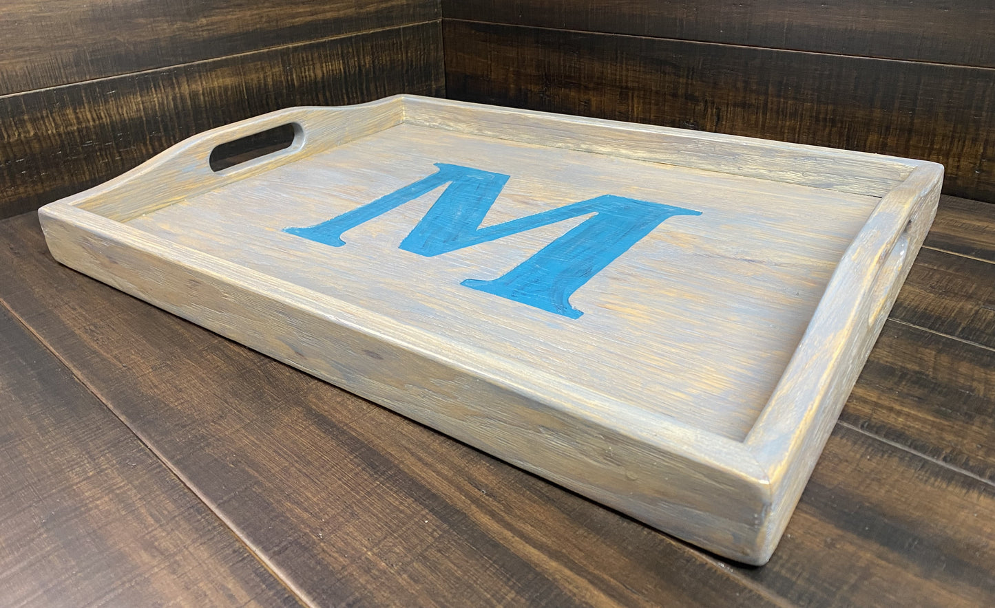 Monogrammed Ottoman Tray