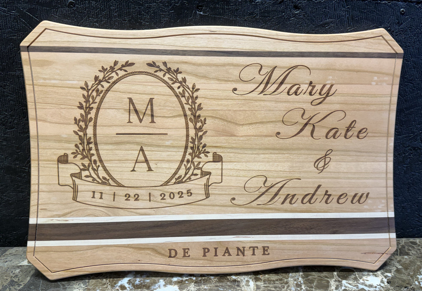 Wedding Charcuterie Board, 4-Stripe