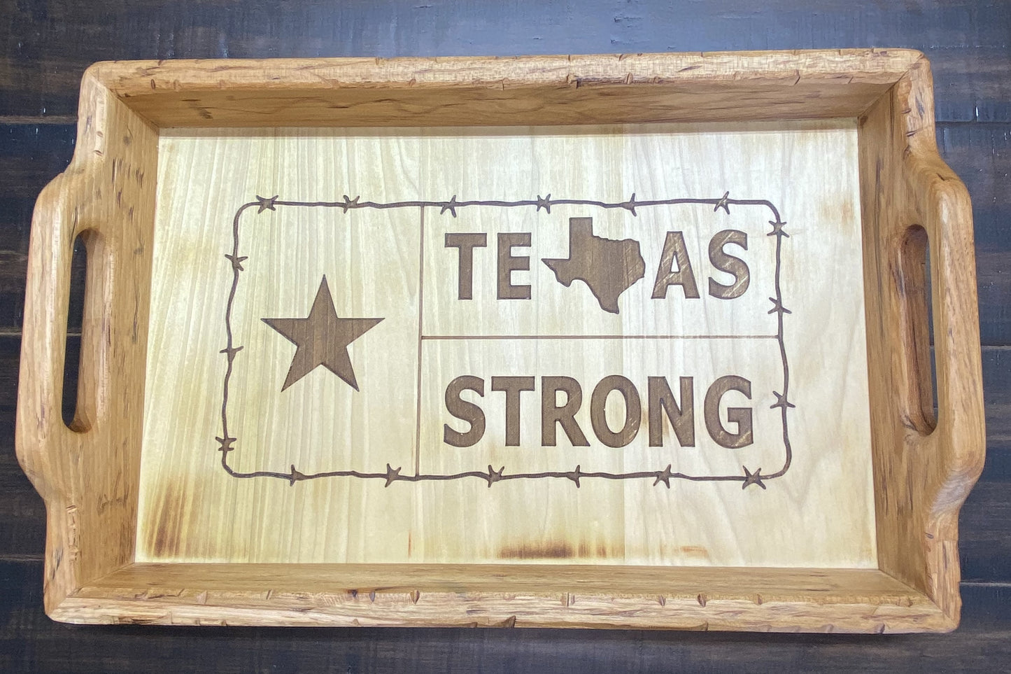 Texas Strong Tray-BW