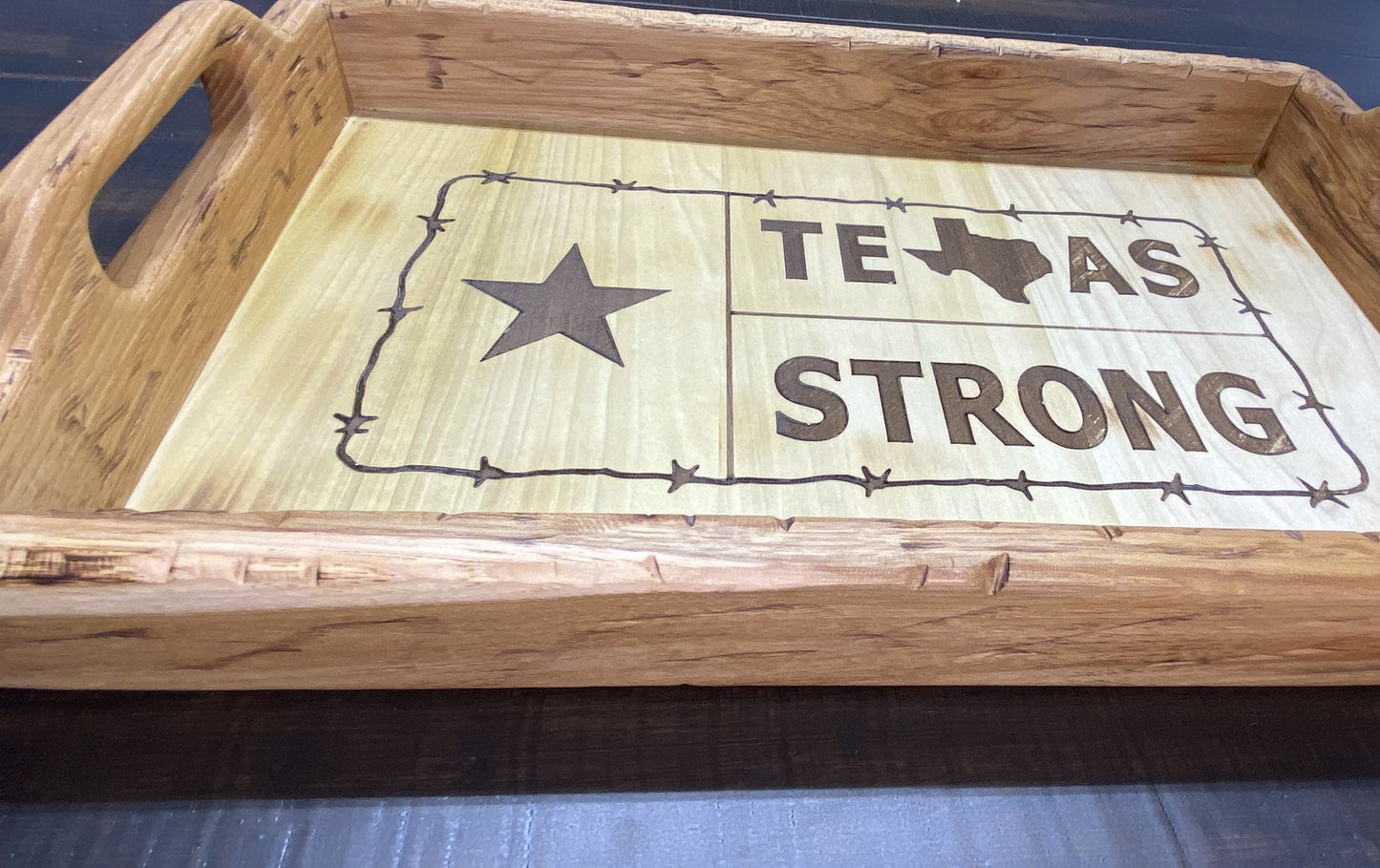 Texas Strong Tray-BW